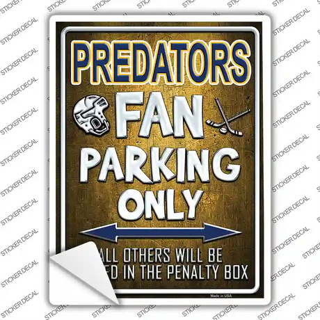 Predators Novelty Rectangle Sticker Decal