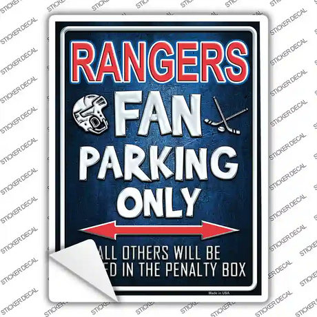 Rangers Novelty Rectangle Sticker Decal