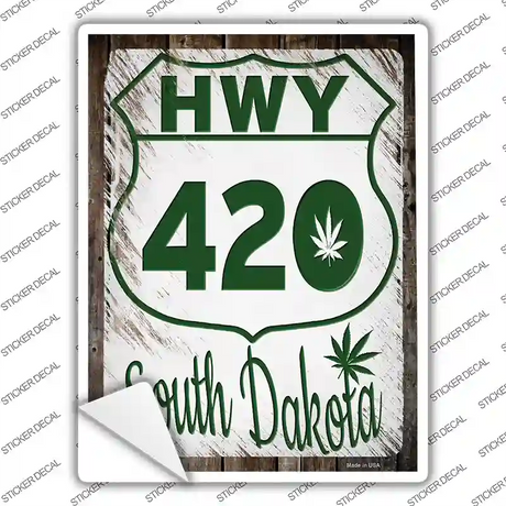 HWY 420 South Dakota Novelty Rectangle Sticker Decal