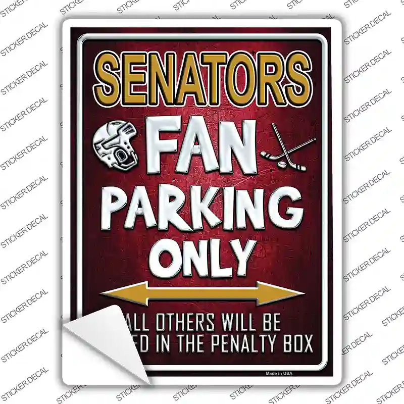 Senators Novelty Rectangle Sticker Decal