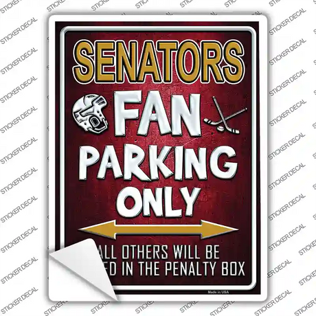Senators Novelty Rectangle Sticker Decal
