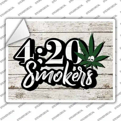 420 Smokers Novelty Rectangle Sticker Decal