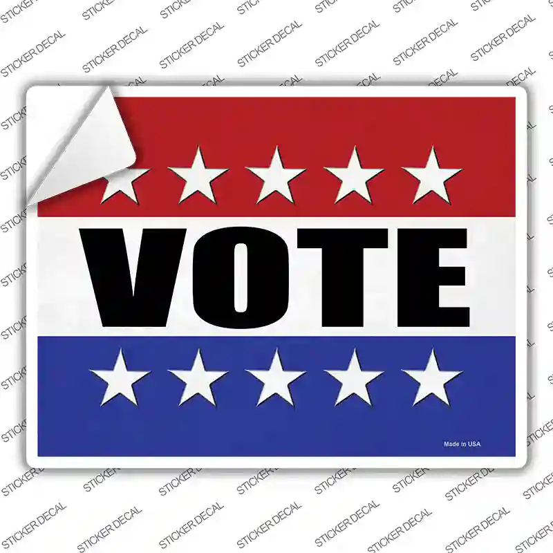Vote Novelty Rectangle Sticker Decal