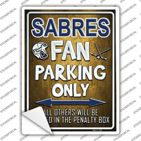 Sabres Novelty Rectangle Sticker Decal