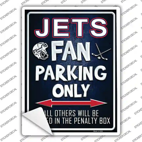 Jets Blue Novelty Rectangle Sticker Decal