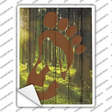 Bigfoot Foot Print Novelty Rectangle Sticker Decal