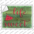 Life Is Sweet Novelty Rectangular Sticker Decal
