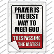 Prayer Meets God Novelty Rectangle Sticker Decal