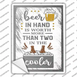Beer In Hand Novelty Rectangle Sticker Decal