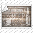 Holding Beer Pretty Busy Novelty Rectangle Sticker Decal