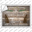 Beer In Each Hand Novelty Rectangle Sticker Decal