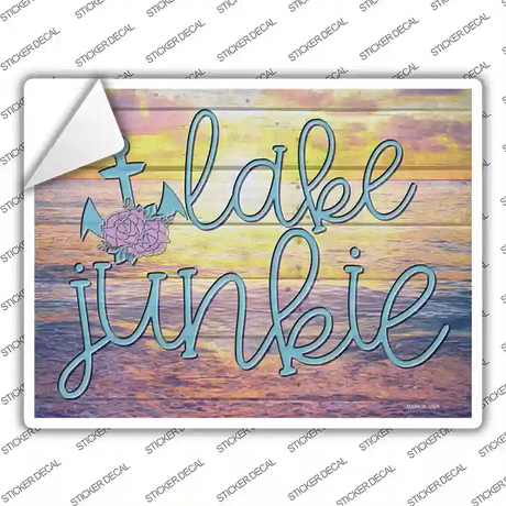 Lake Junkie Anchor Novelty Rectangle Sticker Decal