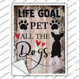 Pet All The Dogs Novelty Rectangle Sticker Decal