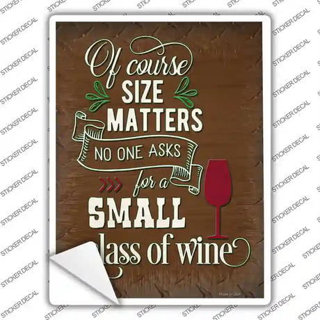 Small Glass Of Wine Novelty Rectangle Sticker Decal