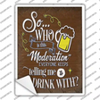 Telling Me To Drink With Novelty Rectangle Sticker Decal