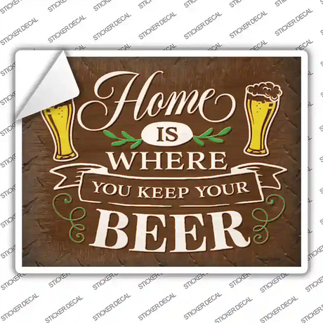 Keep Your Beer Novelty Rectangle Sticker Decal