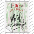 I Love My LH Dachshund Novelty Rectangle Sticker Decal