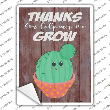 Helping Grow Yellow Dots Cactus Novelty Rectangle Sticker Decal