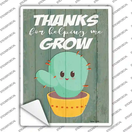 Helping Grow Red Dots Cactus Novelty Rectangle Sticker Decal