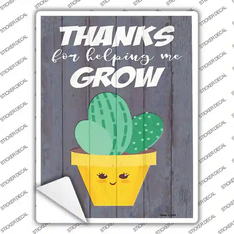 Helping Grow Cactus Trio Novelty Rectangle Sticker Decal