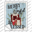 Merry Joyful Blessed Novelty Rectangle Sticker Decal