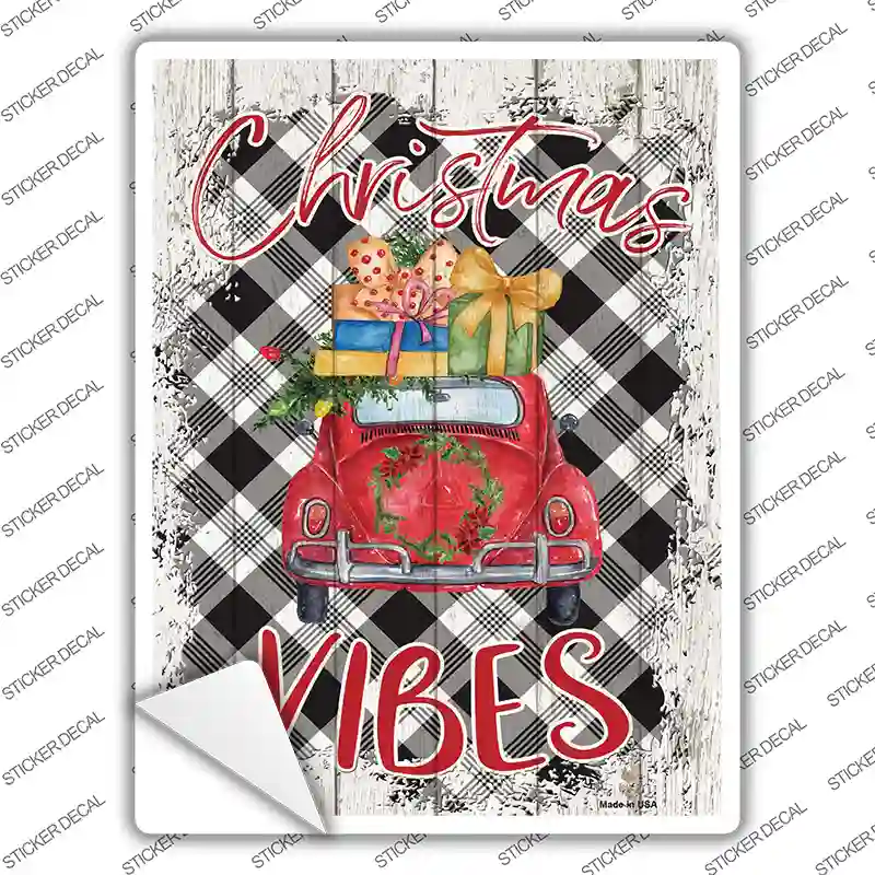 Christmas Vibes Car Novelty Rectangle Sticker Decal