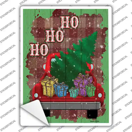 Ho Ho Ho Truck Novelty Rectangle Sticker Decal