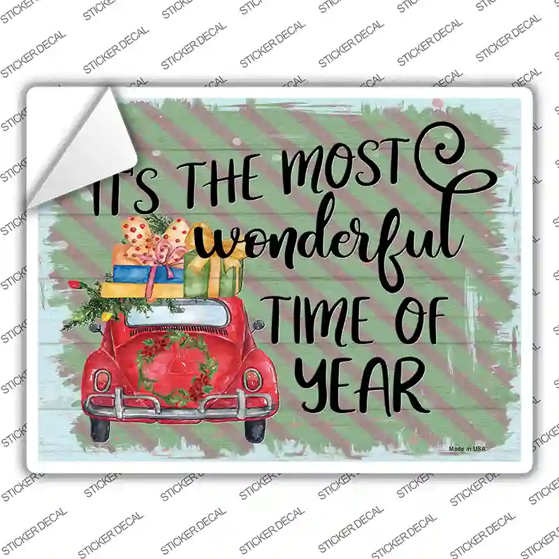 Most Wonderful Time Of The Year Novelty Rectangle Sticker Decal