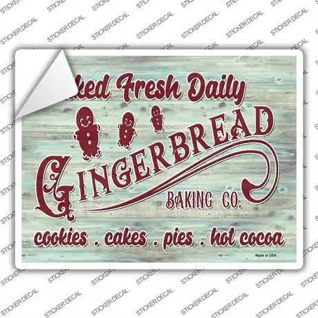 Gingerbread Baking Co Novelty Rectangle Sticker Decal