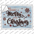 Merry Little Christmas Blue Novelty Rectangle Sticker Decal