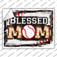 Blessed Baseball Mom Novelty Rectangle Sticker Decal