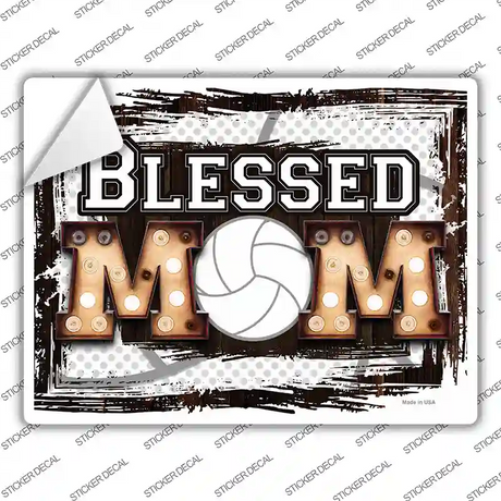 Blessed Volleyball Mom Novelty Rectangle Sticker Decal