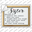 Sister Definition Novelty Rectangle Sticker Decal