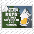 Camping Without Beer Novelty Rectangle Sticker Decal