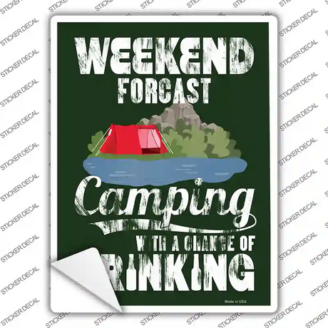 Weekend Forcast Novelty Rectangle Sticker Decal