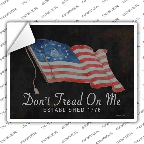 Dont Tread on Me Est 1776 Novelty Rectangle Sticker Decal