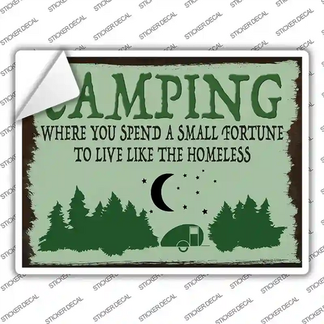 Camping Forest Novelty Rectangle Sticker Decal