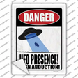 UFO Presence Cow Novelty Rectangle Sticker Decal