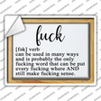 F Bomb Meaning Novelty Rectangle Sticker Decal