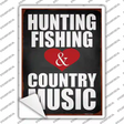 Hunting Fishing Country Music Novelty Rectangle Sticker Decal