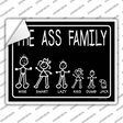 Ass Family Stick Figure Novelty Rectangle Sticker Decal