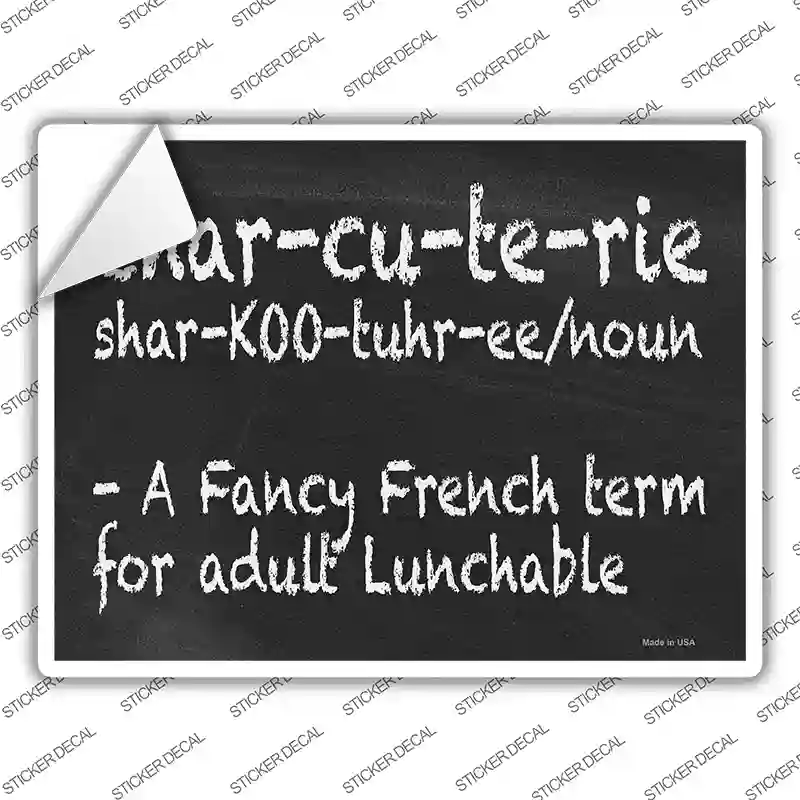 Adult Lunchable Chalkboard Novelty Rectangle Sticker Decal