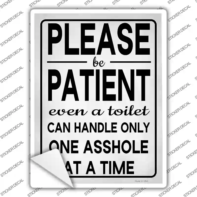 Only Handle Only One Asshole Novelty Rectangle Sticker Decal