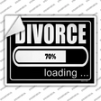 Divorce Loading Novelty Rectangle Sticker Decal