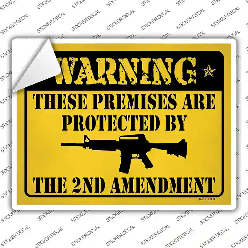 Rifle Protected Second Amendment Novelty Rectangle Sticker Decal