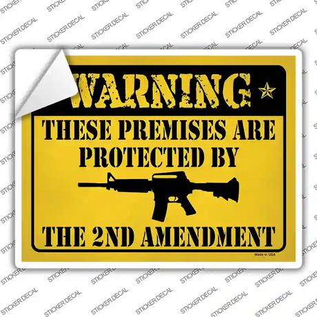Rifle Protected Second Amendment Novelty Rectangle Sticker Decal