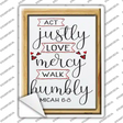 Walk Humbly Micah 6 8 Novelty Rectangle Sticker Decal