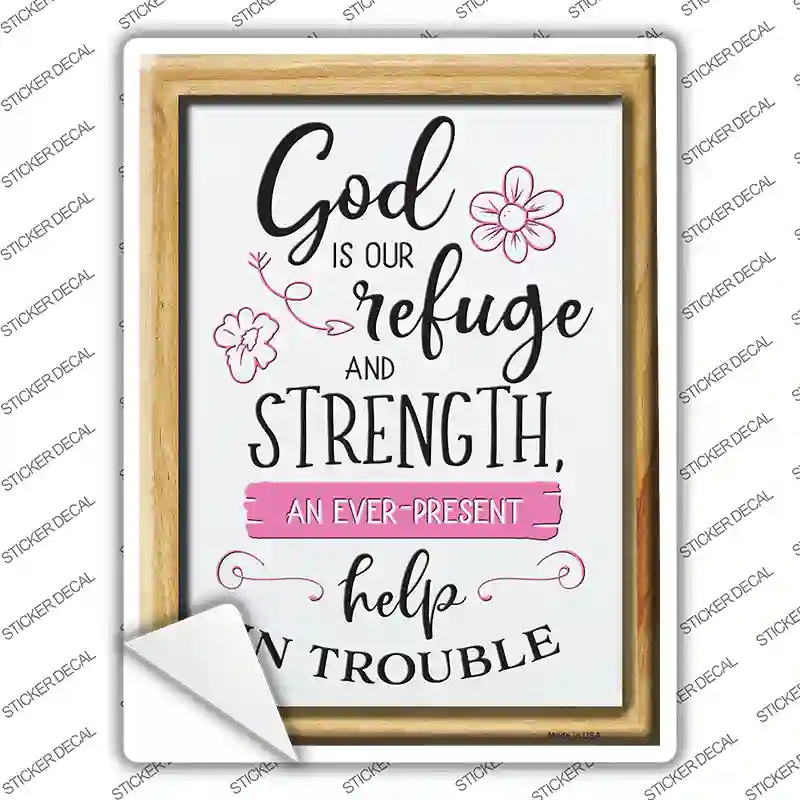 God Is Our Refuge Novelty Rectangle Sticker Decal