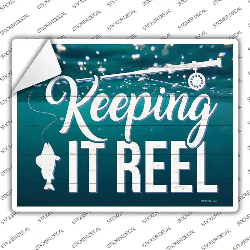 Keeping It Reel Novelty Rectangle Sticker Decal