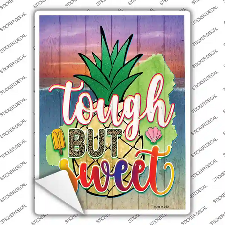 Tough But Sweet Novelty Rectangle Sticker Decal